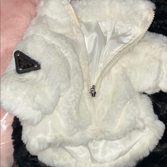 Prada Cream Faux Fur Coat - Picture 3 of 3